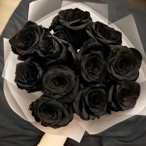 Букет "Черная королева" из 11 черных роз Эквадор (60 см) в Истре
