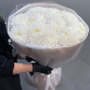 Букет из 11 белых хризантем  в Истре