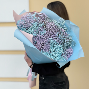 Букет "Радуга" из 15 гипсофил в Истре