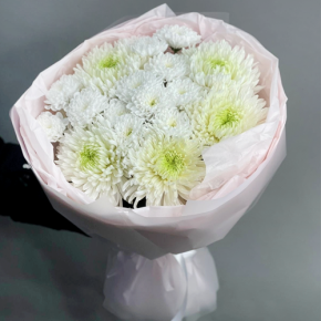 Букет из микса белых хризантем Магнум  в Истре