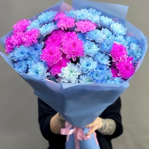 Букет "Матильда" из 15 кустовых хризантем в Истре