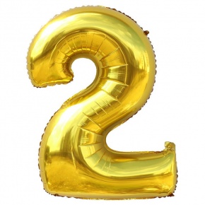 Шар гелиевый цифра 2 (40х102 см) в Истре