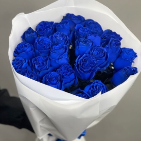 25 синих роз Эквадор (60 см) в Истре