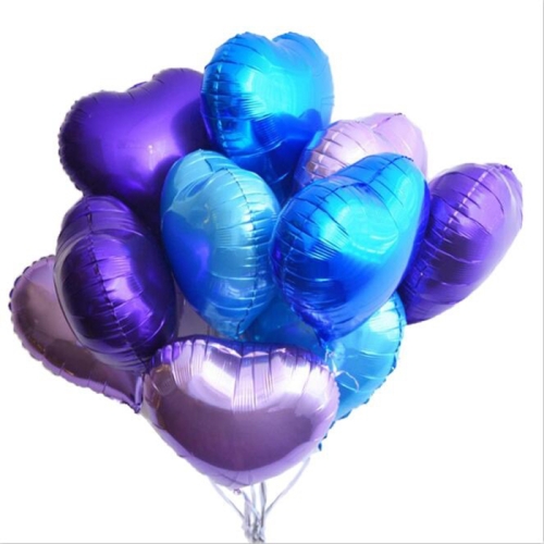 Сердце фиолетовое фольгированный шар с гелием (45 см) в Истре
