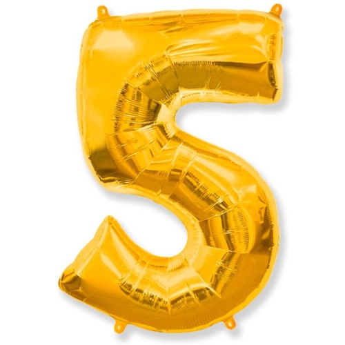 Шар гелиевый цифра 5 (40х102 см) в Истре