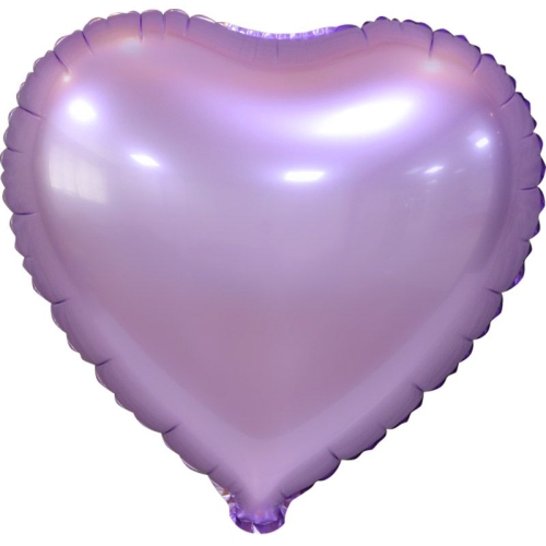 Сердце сиреневое фольгированный шар с гелием (45 см) в Истре