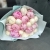 Микс из 19 бело-розовых пионов в Истре